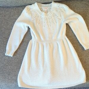 Cat & Jack Cream Knit Dress